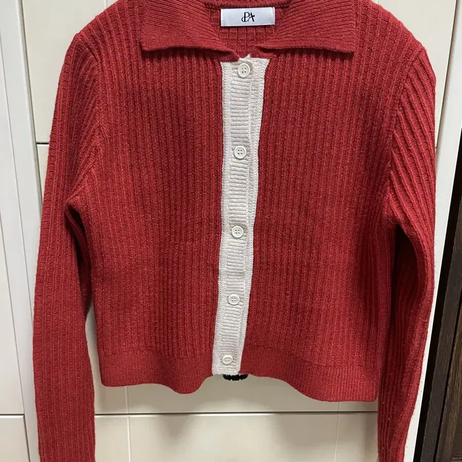 폴앤앨리스 가디건 COLOR BLOCK CARDIGAN / RED