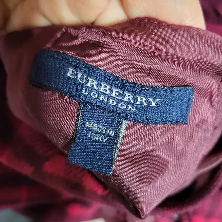 버버리 Burberry)캐시미어 블렌딩 프린지 랩스커트