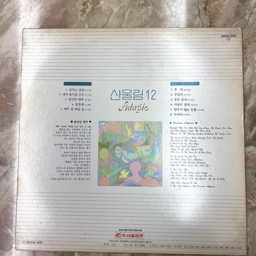 산울림 12집 lp