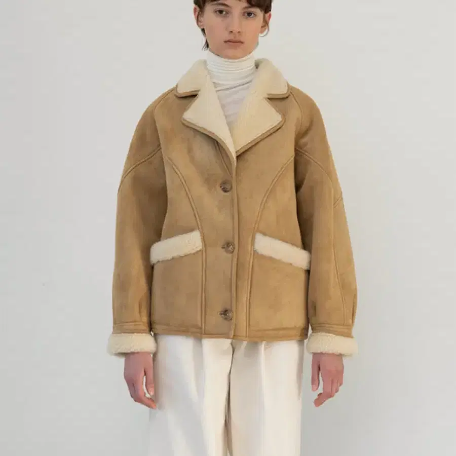 르 무스탕 자켓 shearling collar mustang jacket