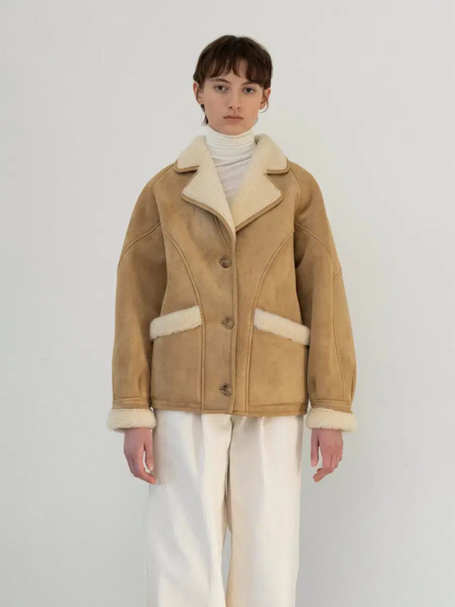 르 무스탕 자켓 shearling collar mustang jacket