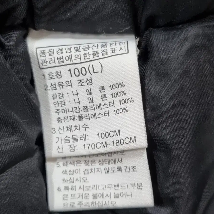 노스페이스 남성 패딩 100