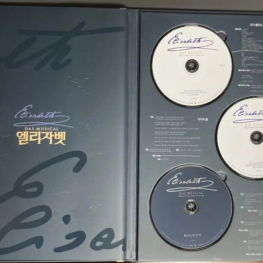 뮤지컬 엘리자벳 김준수 실황 cd