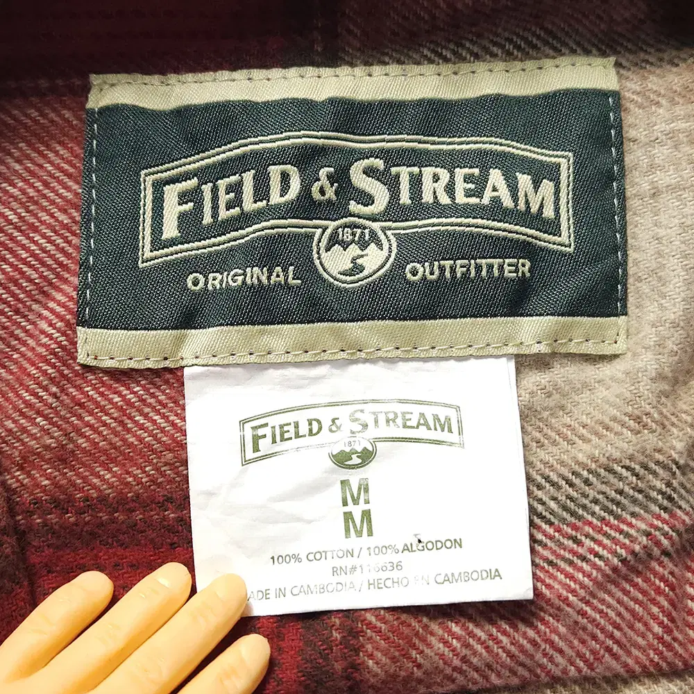 90s 빈티지 FIELD & STREAM 옴브레 체크 플란넬 셔츠