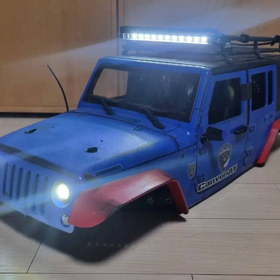 [RC카]1/10트라이얼용 풀led 루비콘 바디 trx4, scx 등