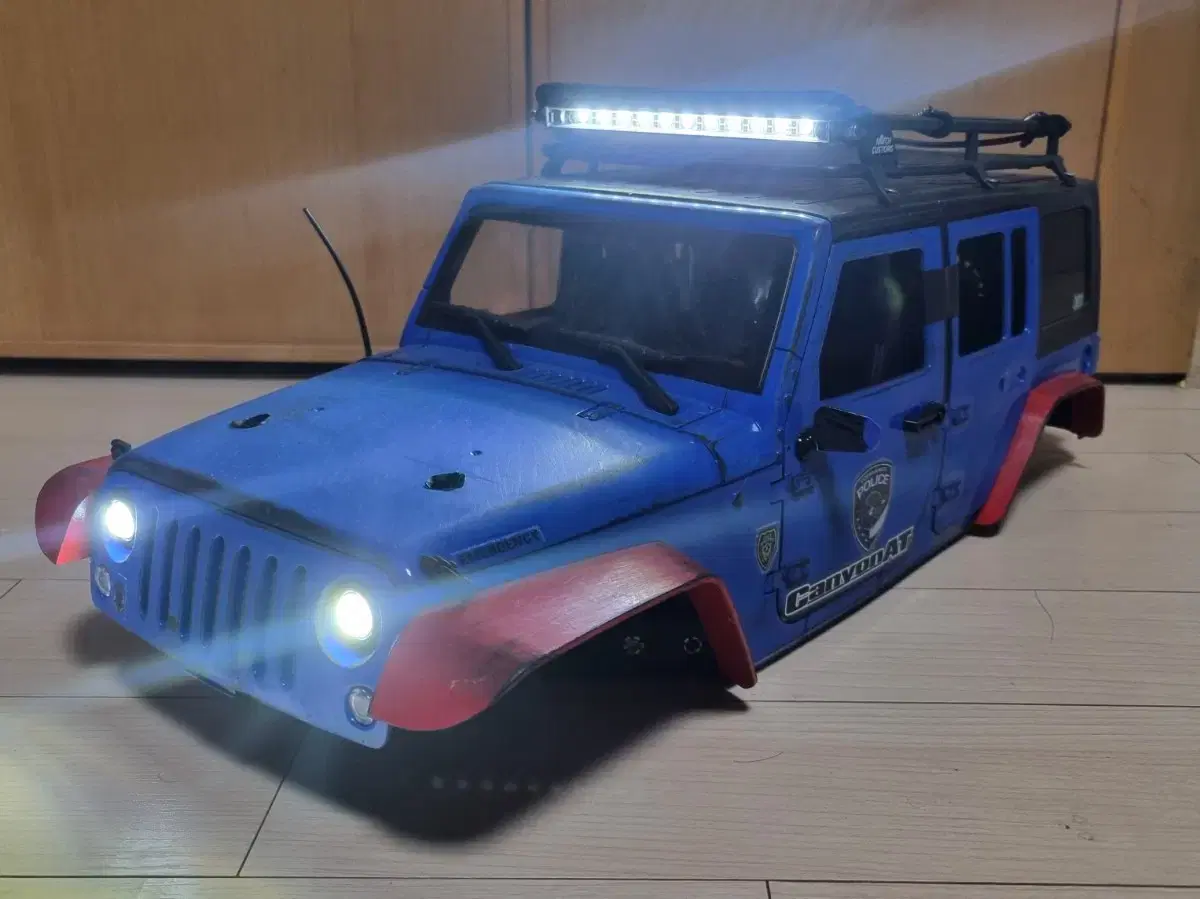 [RC카]1/10트라이얼용 풀led 루비콘 바디 trx4, scx 등