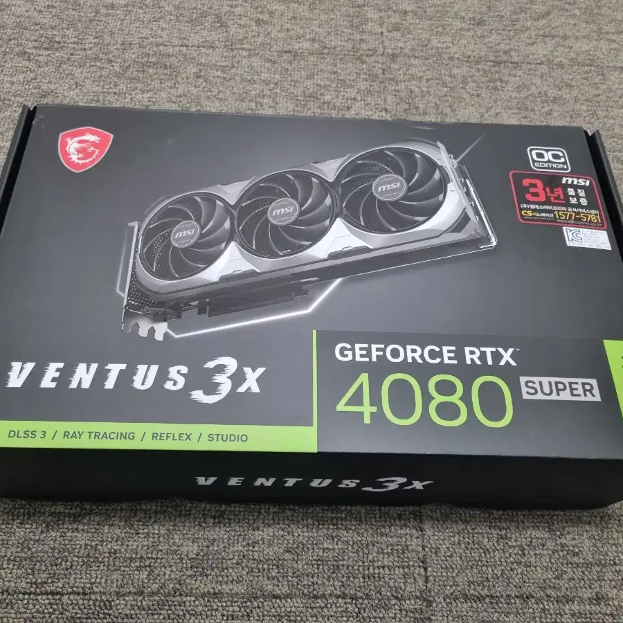 MSI 지포스 RTX 4080 SUPER 팝니다(미개봉)