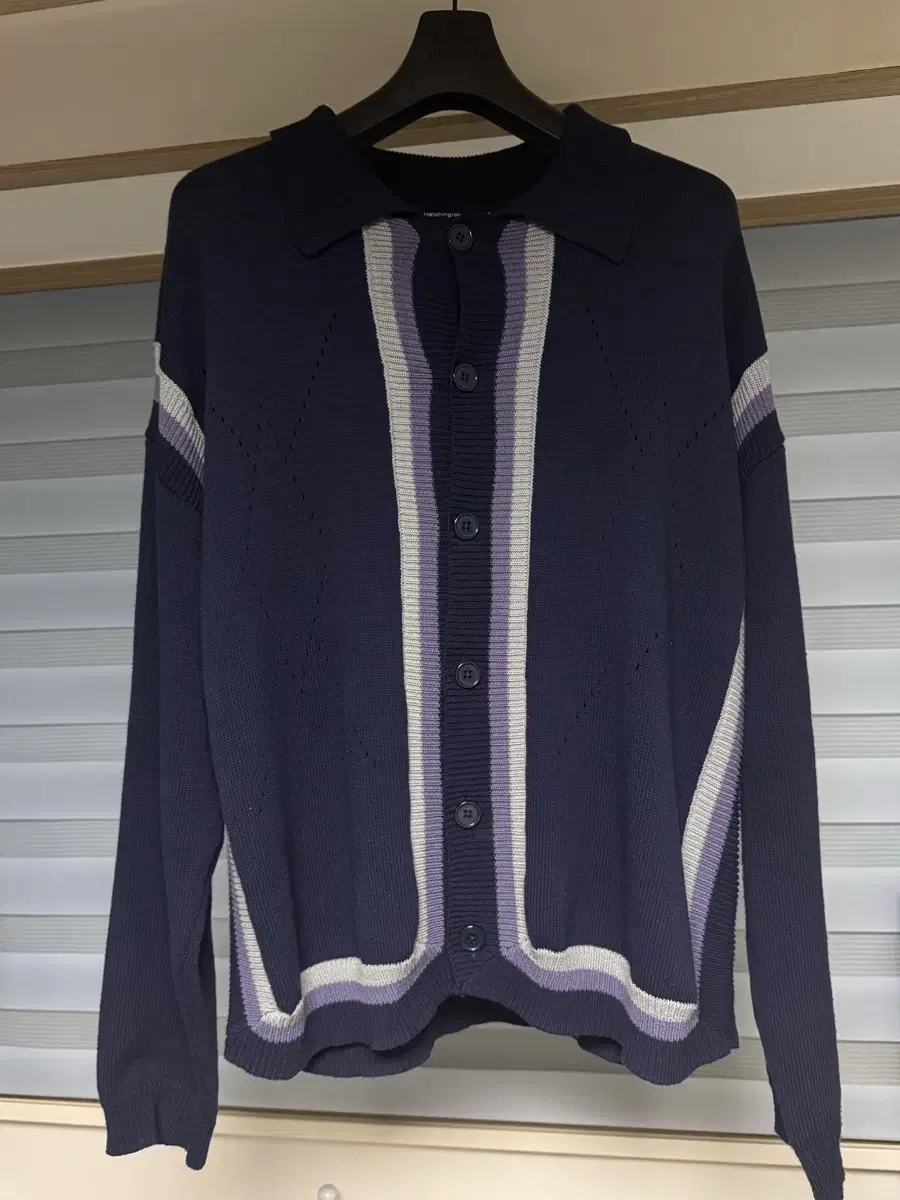 해칭룸 archive cardigan dark navy