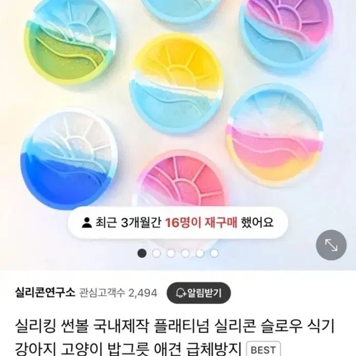 실리콘연구소 반려동물 슬로우 식기그릇