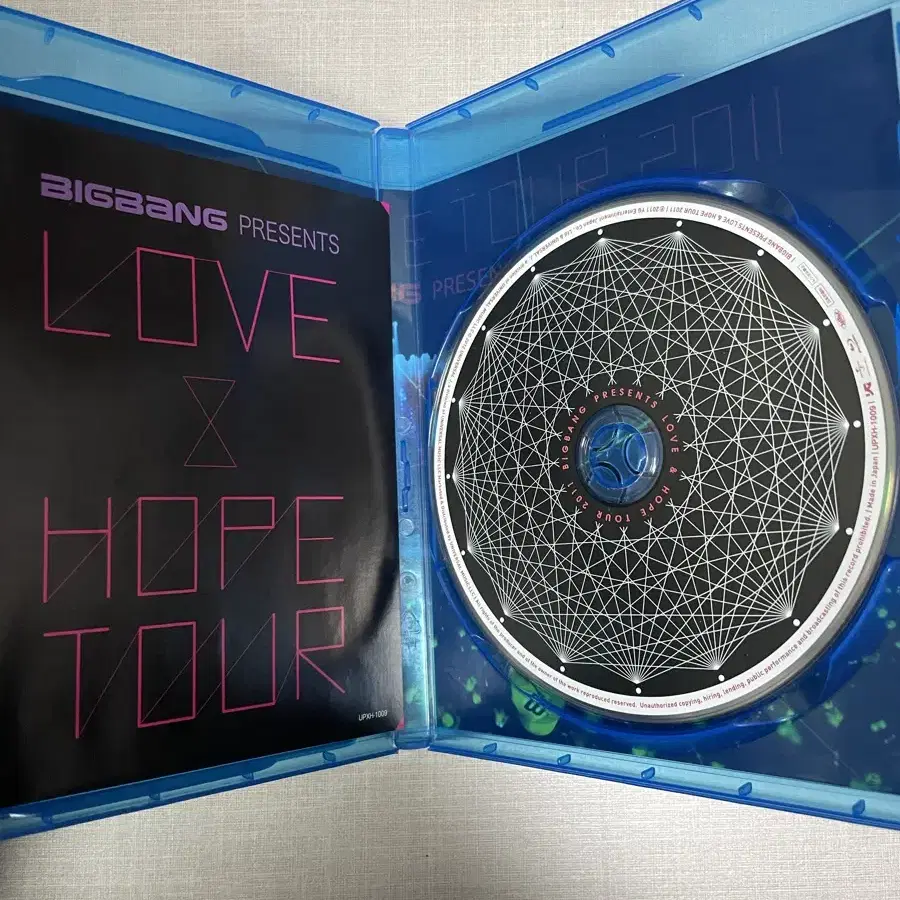 빅뱅 러브앤호프투어 love and hope tour 2011 블루레이