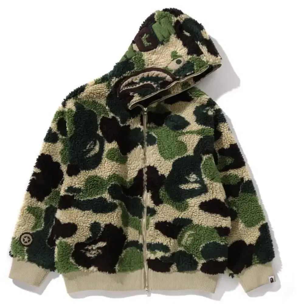 [BAPE] 베이프 abc 카모 샤크 풀집업 후디 XL