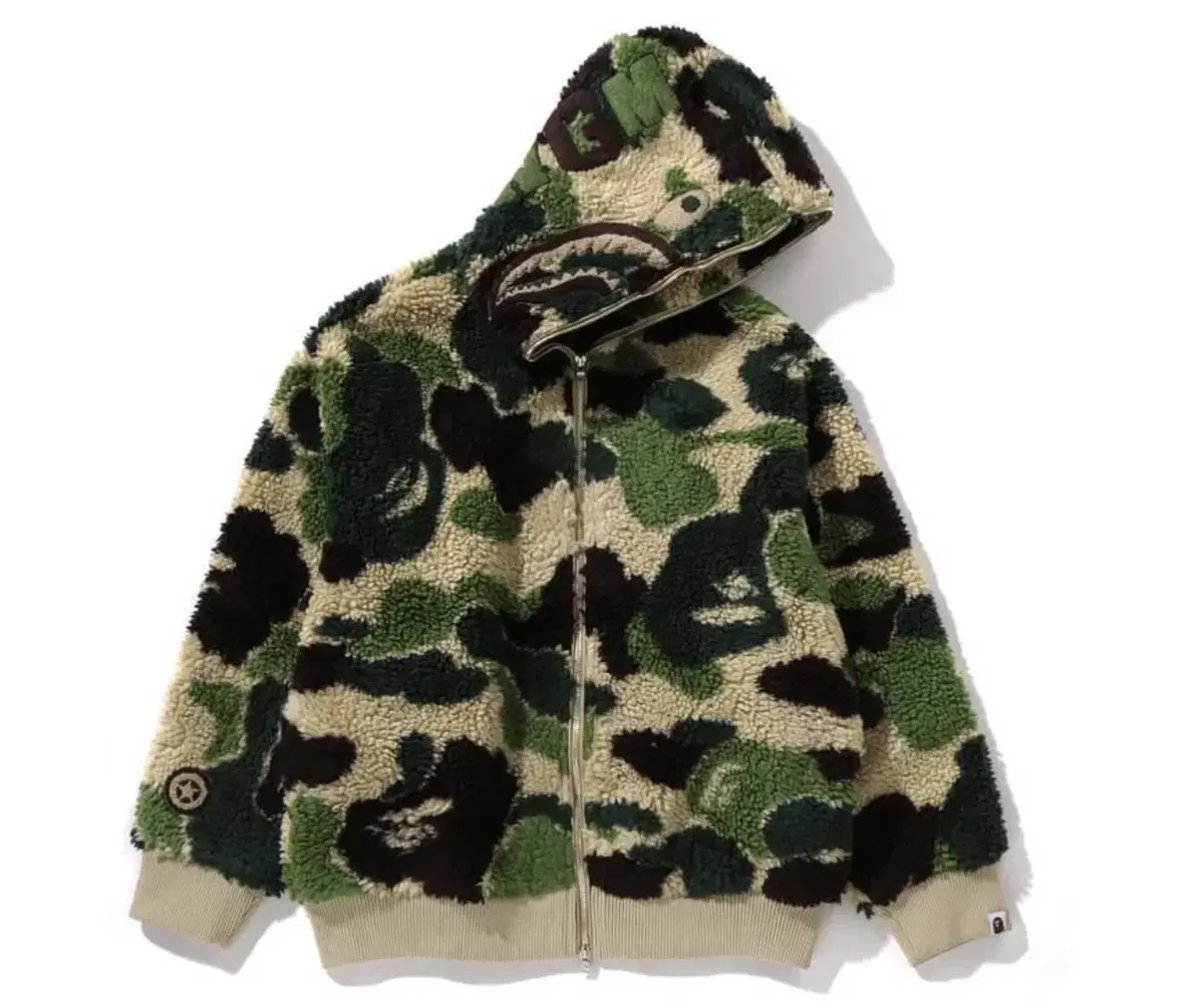 [BAPE] 베이프 abc 카모 샤크 풀집업 후디 XL