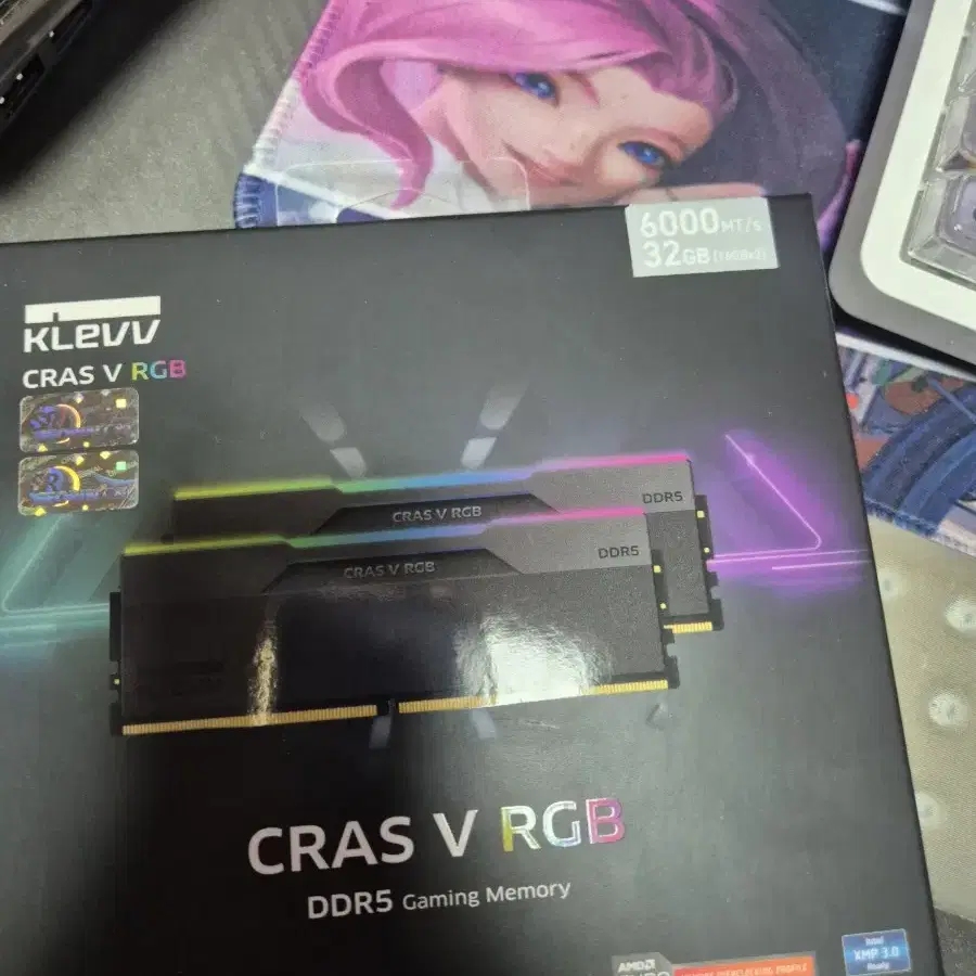 에센코어 클레브 ddr5 -6000 CL30 CRAS V RGB 패키지