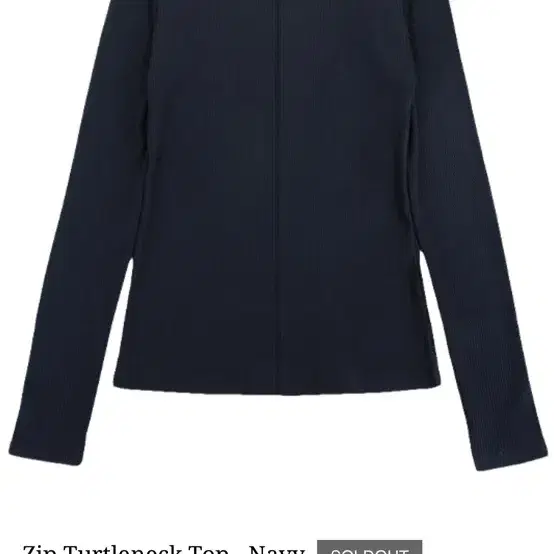 에옹쓰 Zip Turtleneck Top - Navy 터틀넥 집업