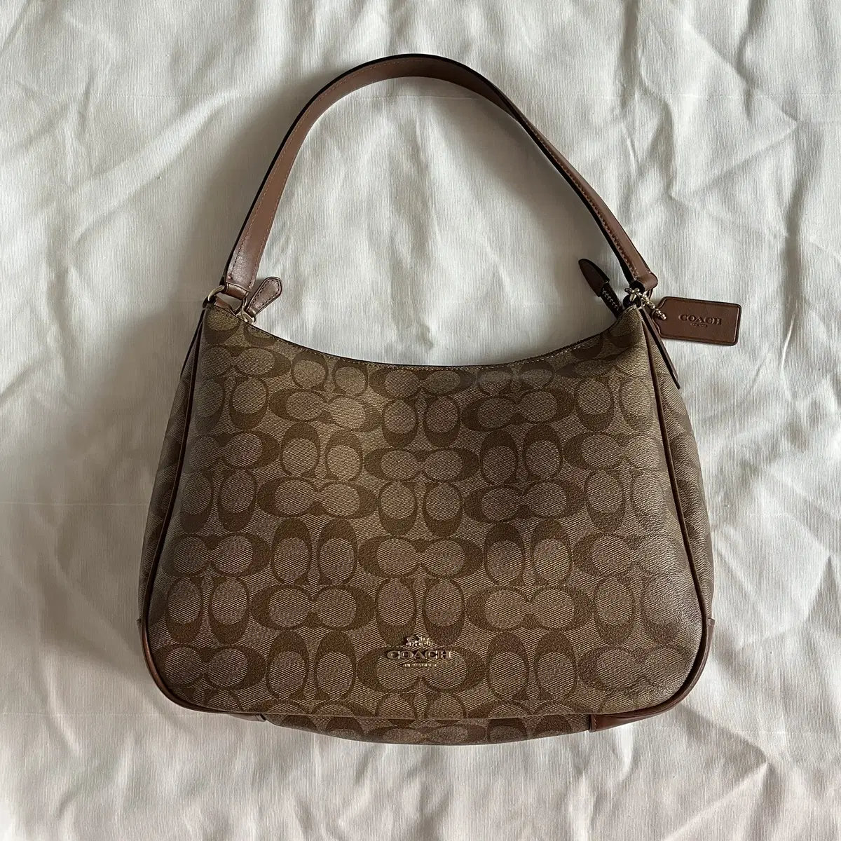 COACH 00's Signature Shoulder Hobo Bag