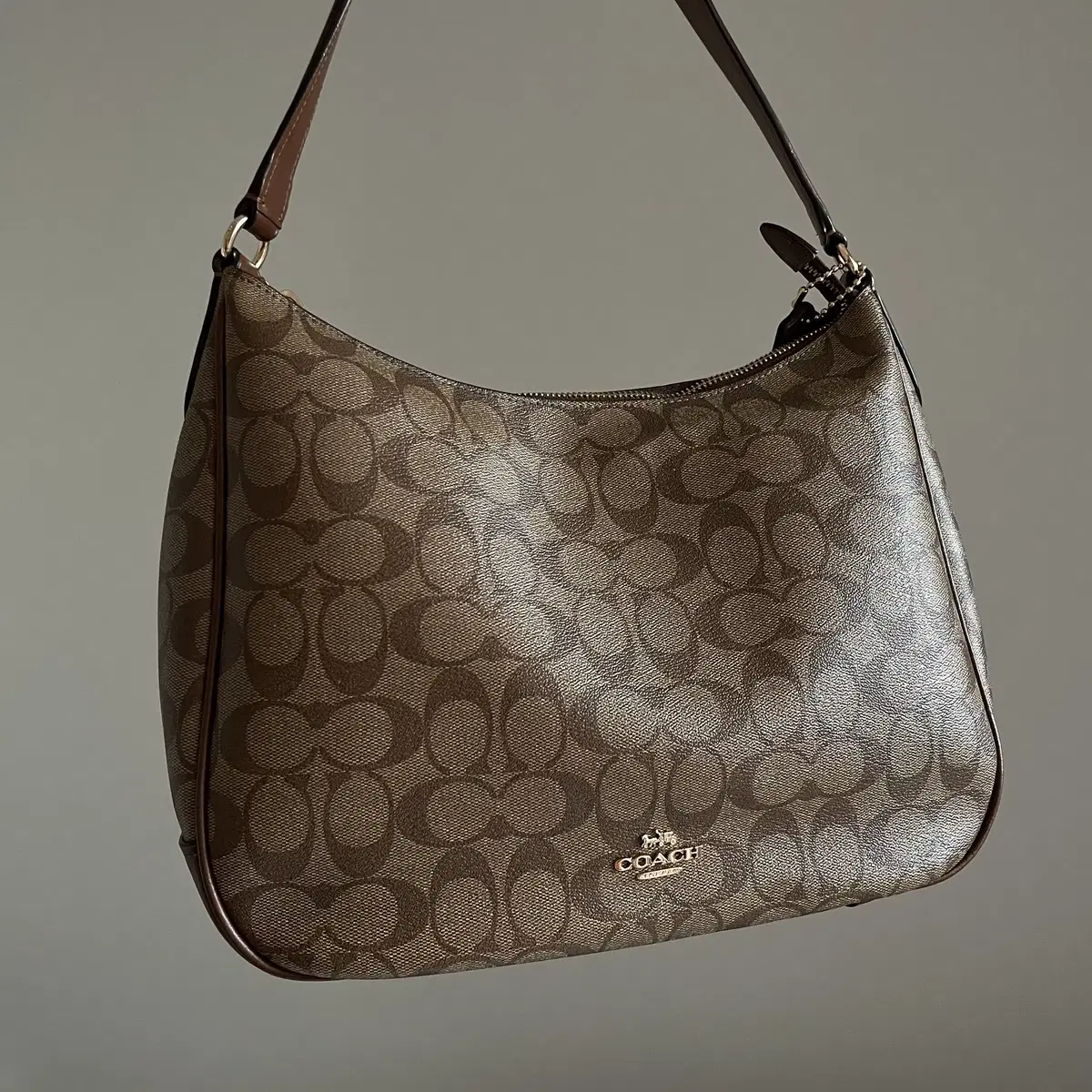 COACH 00's Signature Shoulder Hobo Bag