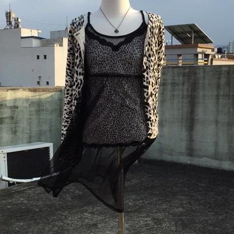 leopard crop cardigan