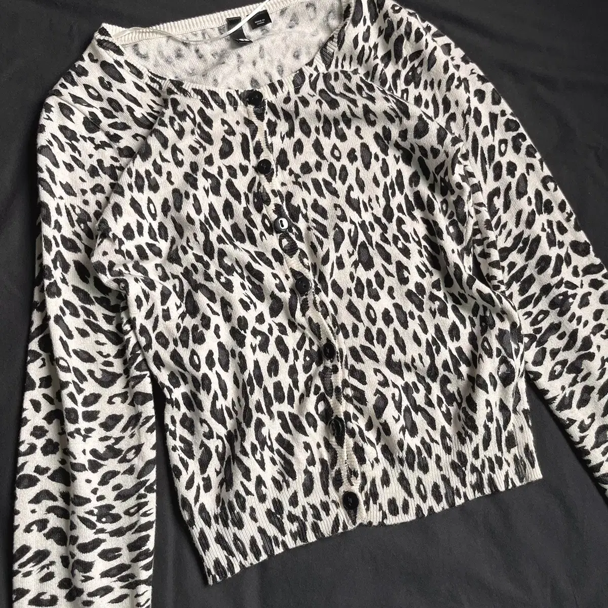 leopard crop cardigan