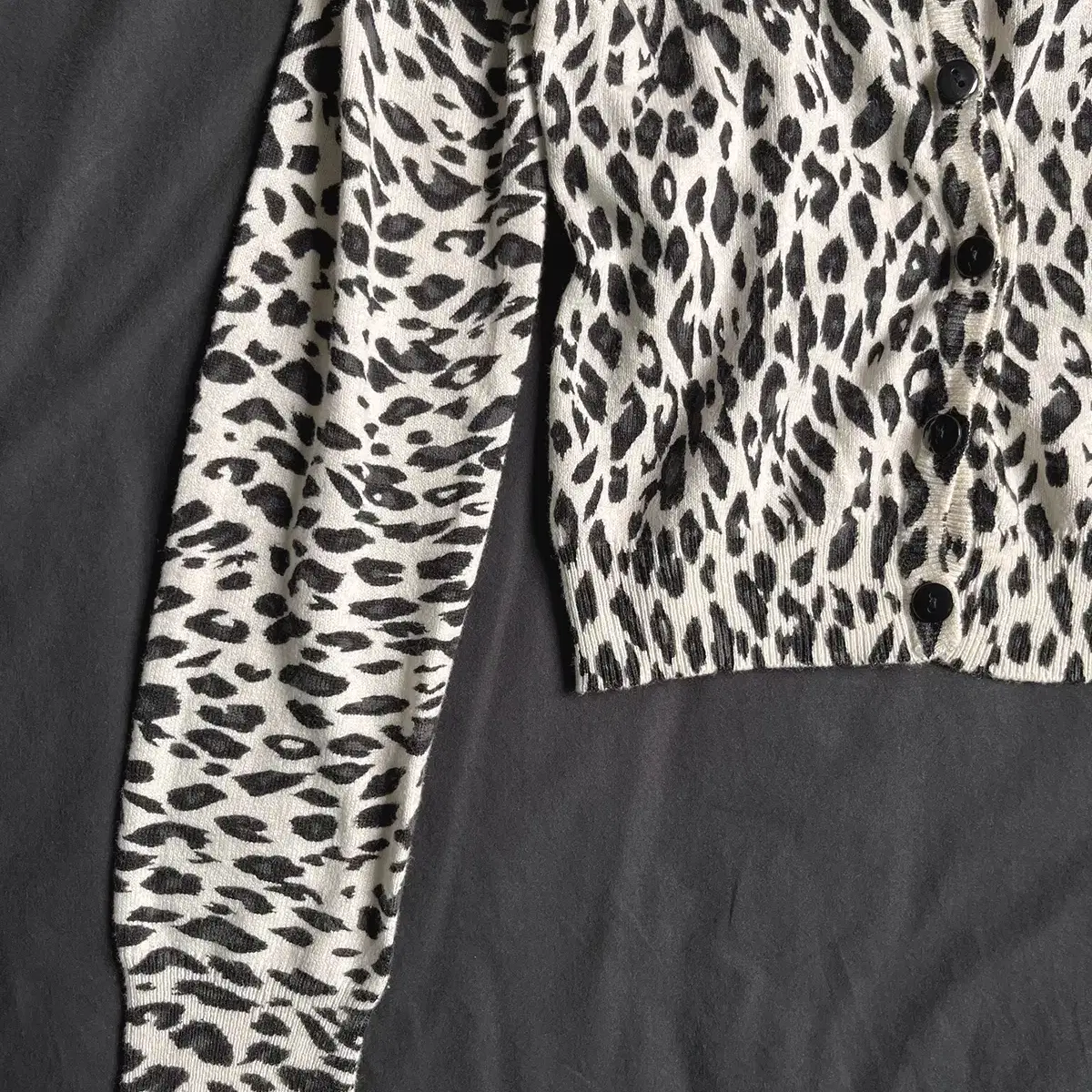 leopard crop cardigan