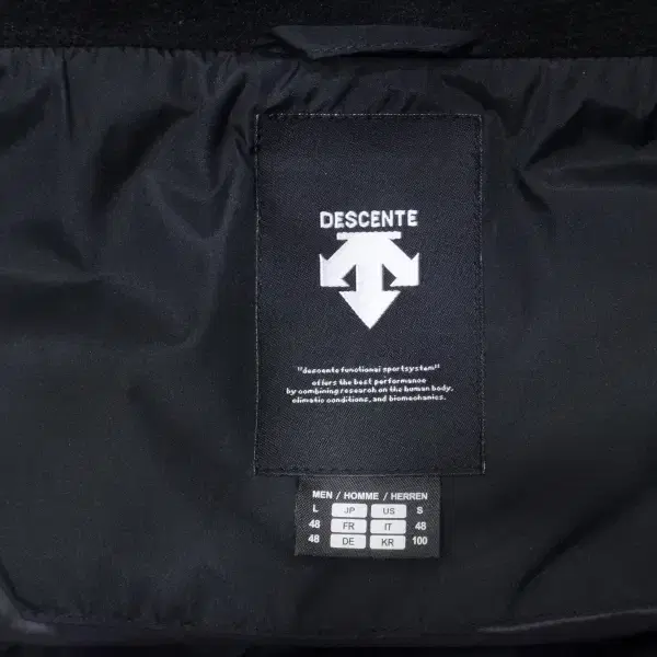 (100) 데상트 DESCENTE 남성 블랙 다운 롱패딩