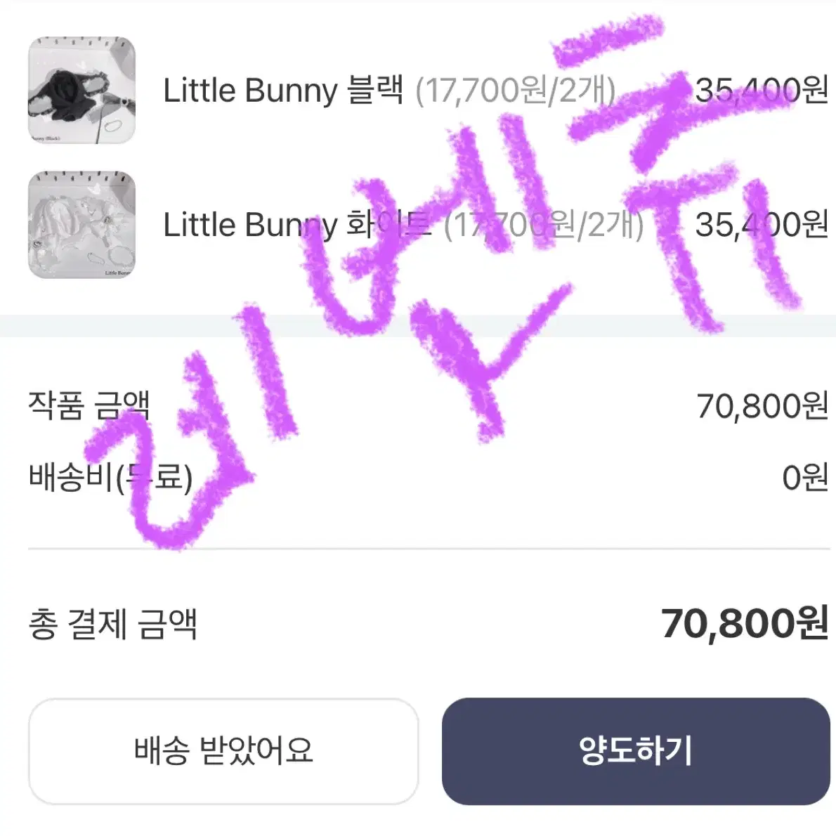 무속성 FIREFLY STORE Little Bunny 10cm인형옷