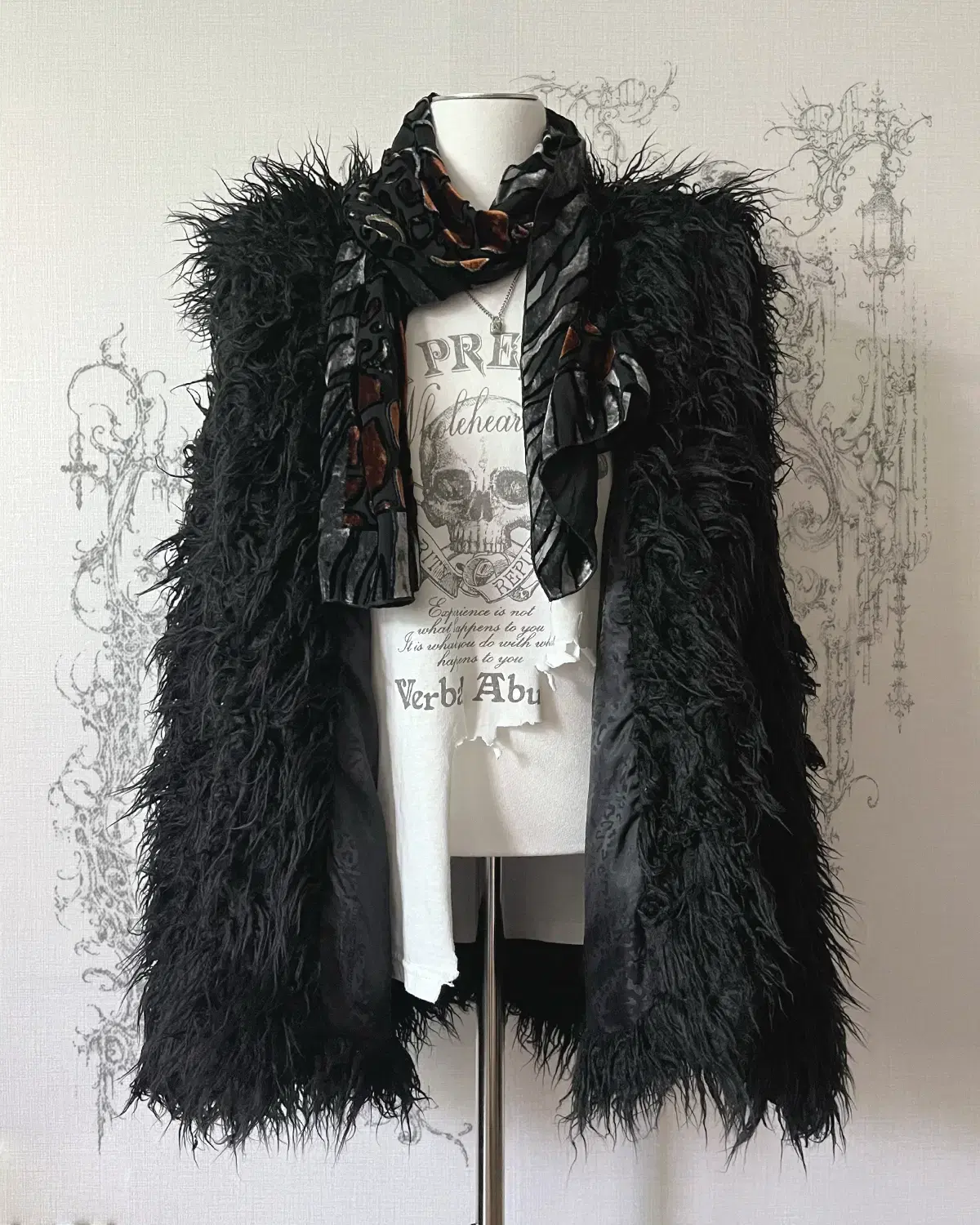 (semanticdesign) black fur jacket