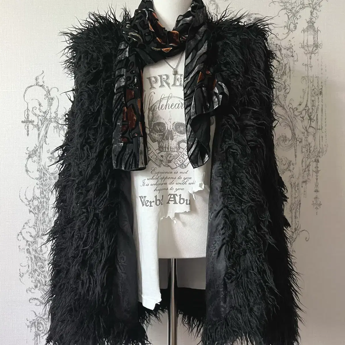 (semanticdesign) black fur jacket