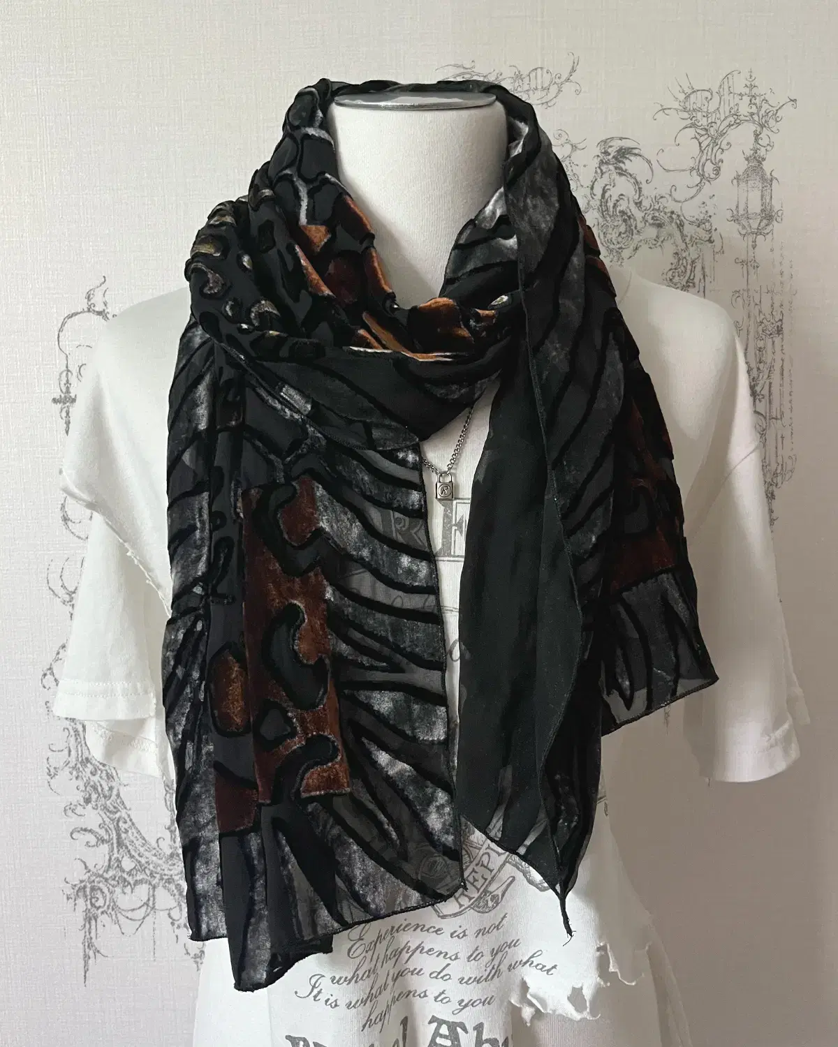 leopard see-through scarf