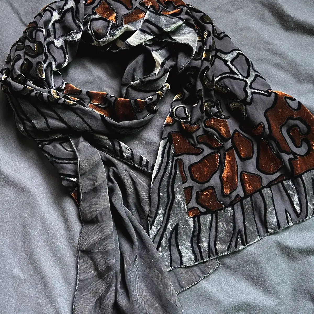 leopard see-through scarf