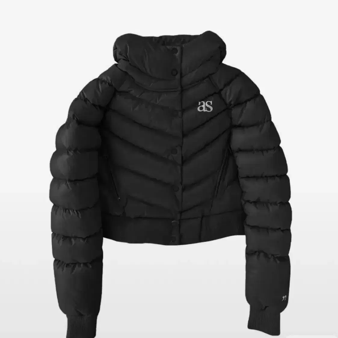 애즈온 SHORT PUFFER JACKET / BLACK