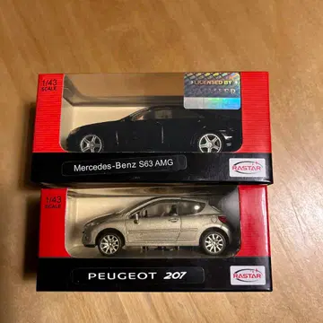 RASTAR Benz S63 AMG. PEUGEOT 207 미니카 2대