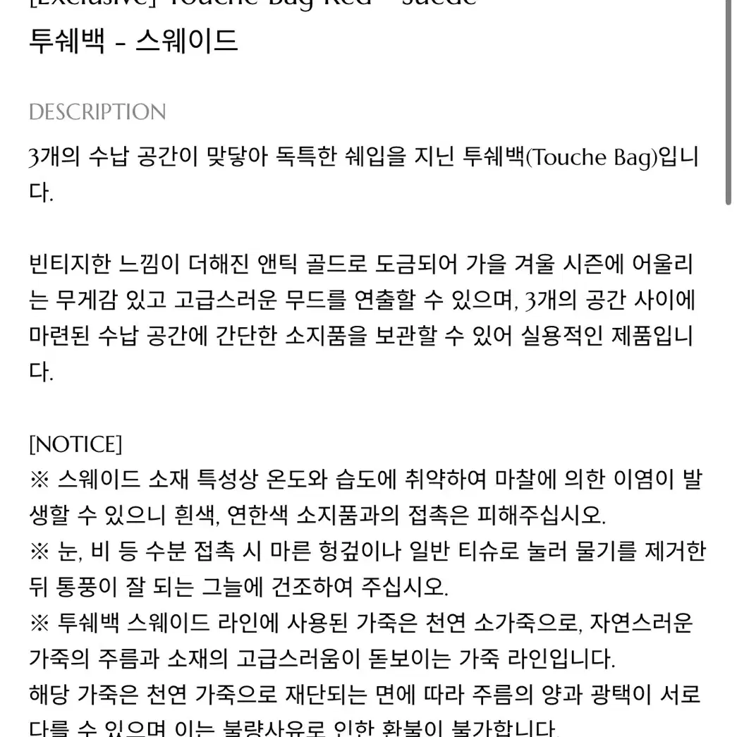 폴뉴아 투쉐백 스웨이드