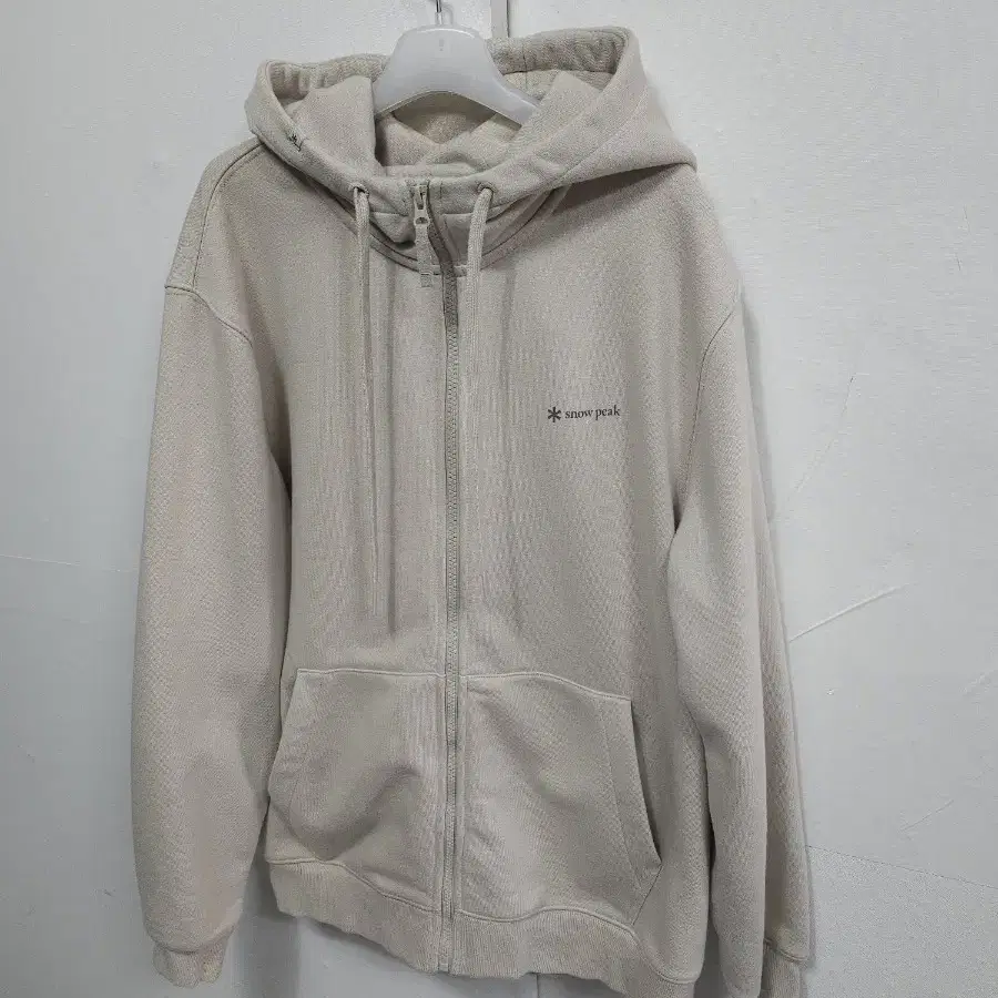 스노우피크 정품그래픽 후드 풀집업 Light Beige 105 XL