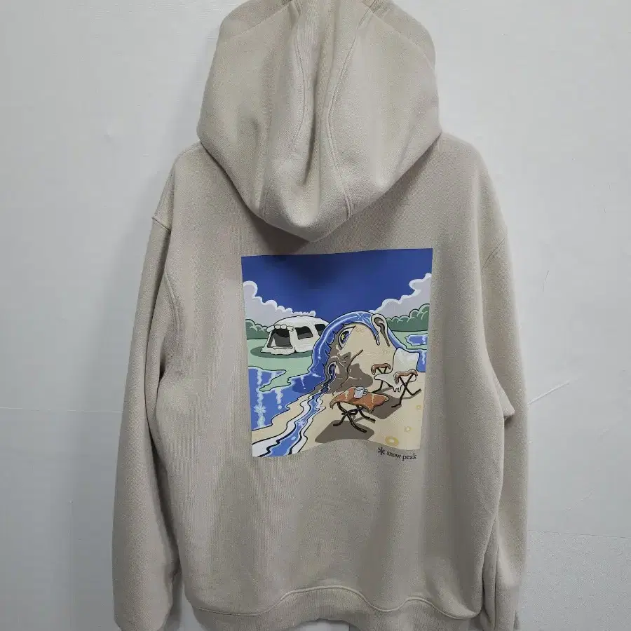 스노우피크 정품그래픽 후드 풀집업 Light Beige 105 XL