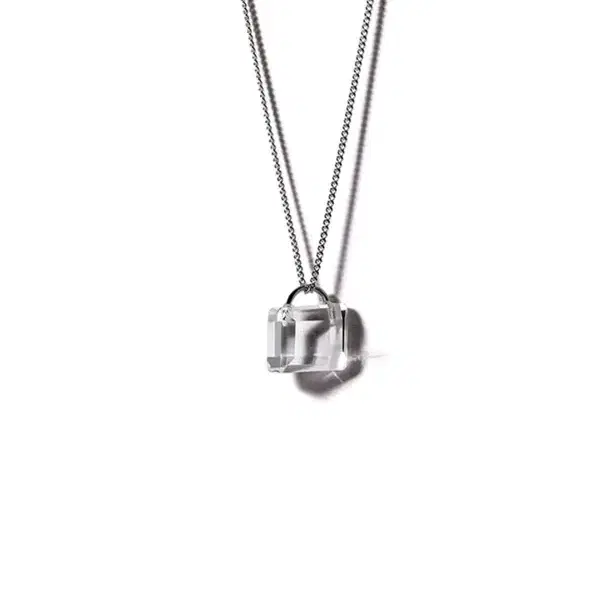 콜드프레임 colorless padlock silver necklace