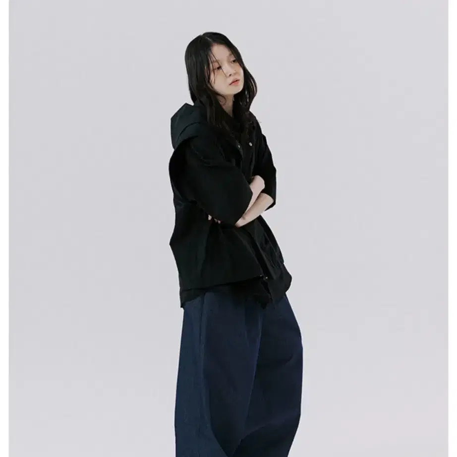 말렌unisex denim balloon pants black 2size