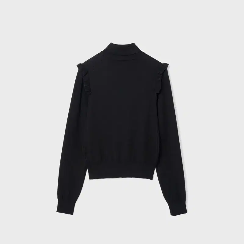 버뮬라 burmula TURTLE NECK FRILL TOP (BLACK