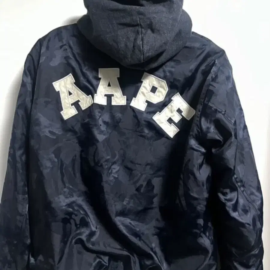 AAPE 카모 후드 집업 자켓 M 베이프 리버시블 바시티