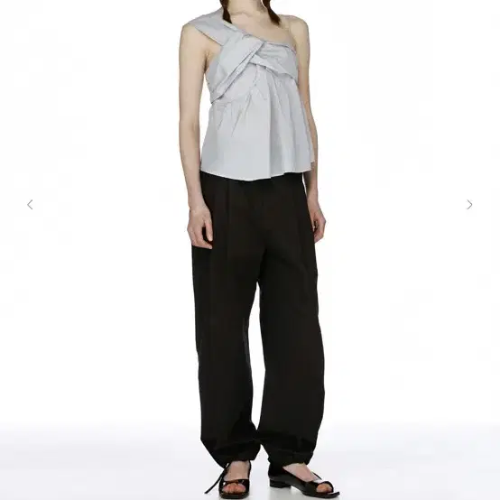 버뮬라 burmula SILKY TWISTED TOP (GREY)