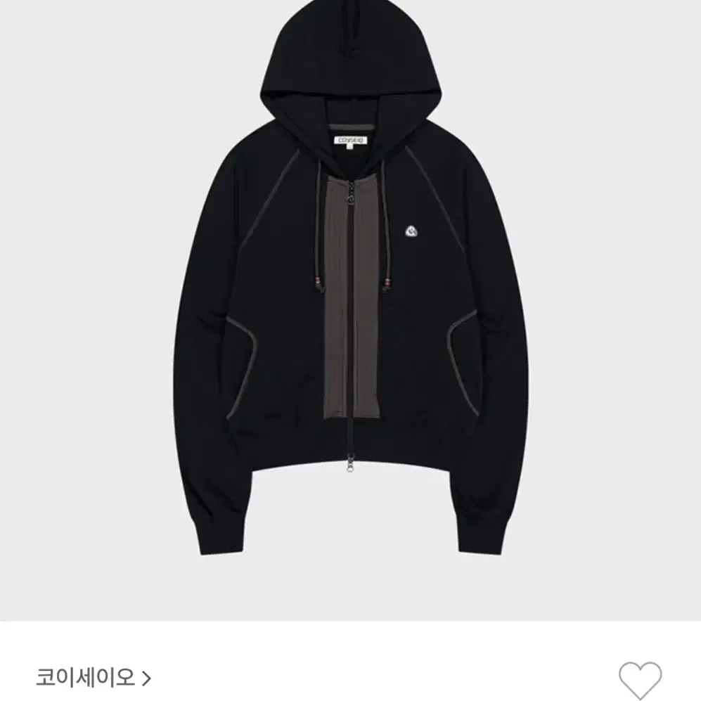 코이세이오 후드 집업 블랙 PUCKERING HOOD ZIP-UP BLA