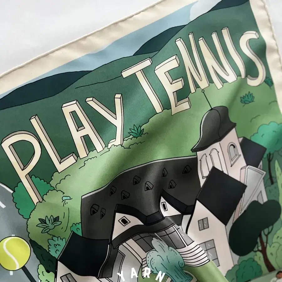 스튜디오 얀 스카프 PLAY TENNIS(60x60)