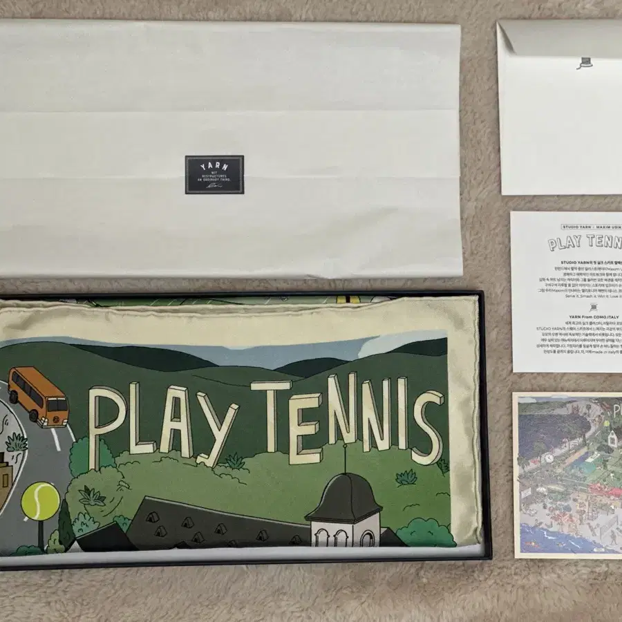 스튜디오 얀 스카프 PLAY TENNIS(60x60)