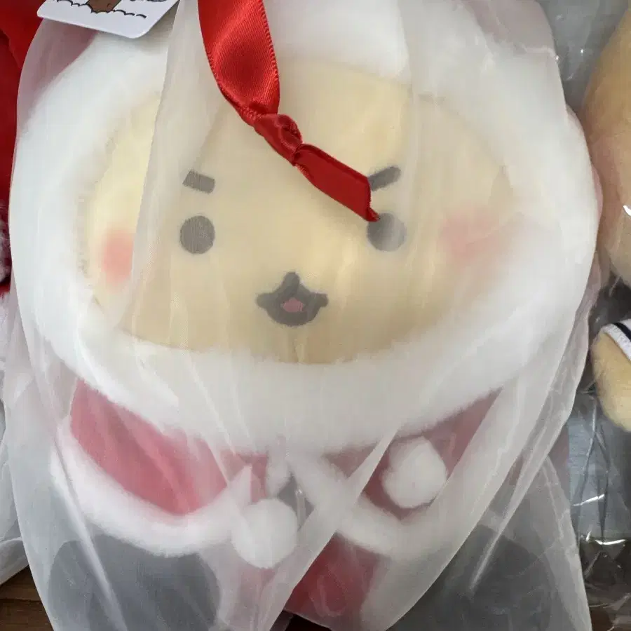 산타 망그러진 곰 시팅 인형