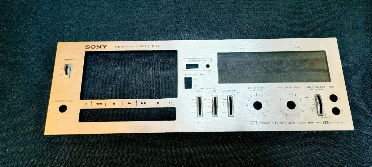 SONY CASSETTE DECK | TC-K4 전면 패널