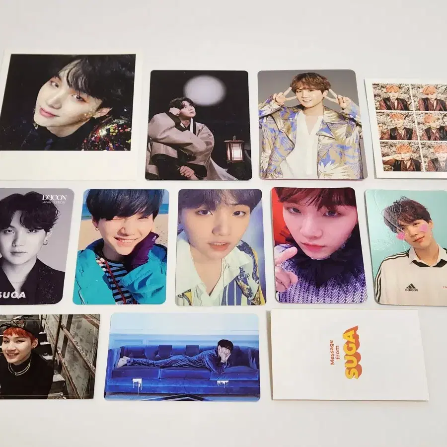 12장 방탄 슈가 윤기 공식 포카 bts suga photocards