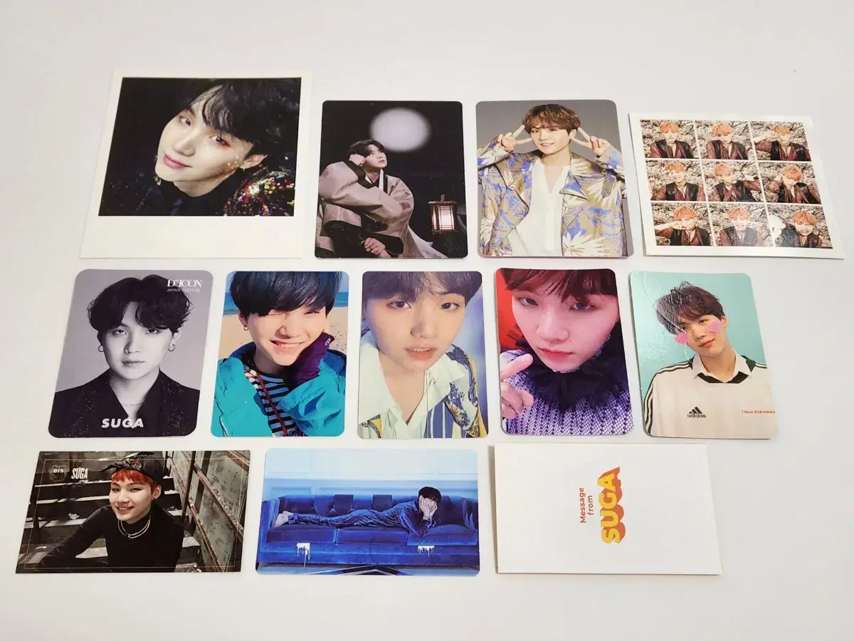 12장 방탄 슈가 윤기 공식 포카 bts suga photocards