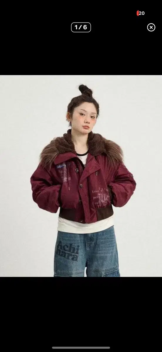 Hippebe fur jacket Short jacket Short down jacket Burgundy s