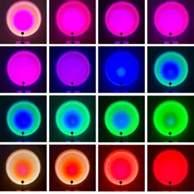 16색 선셋 조명 오로라 무드등 인테리어 소품 1개+1개 리모컨O