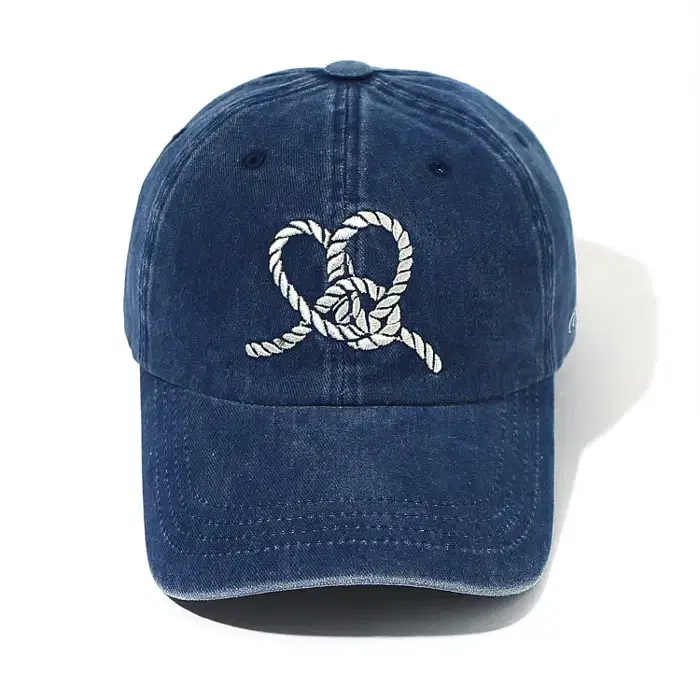 오가프 Heart Knot Embroidery Cap Navy