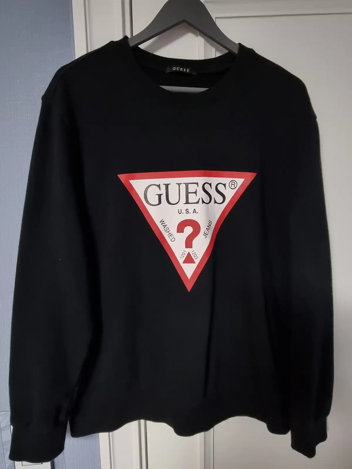 [XL 100~105] Guess 게스 블랙 맨투맨